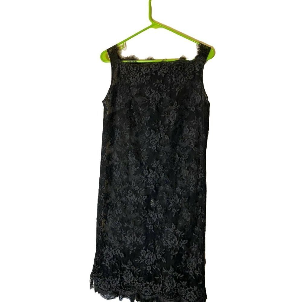 Dark Fairy Whimsygoth Nightgown Slip Dress Vintage Black Lace Floral New Goth M